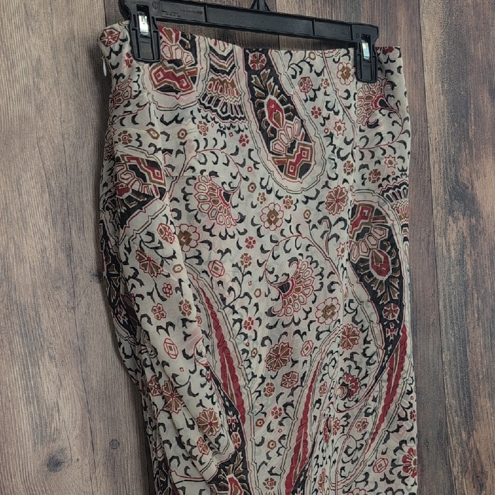 NWOT Veronica Beard Marion Silk Paisley Pencil Skirt with Slit 6 - Picture 2 of 8
